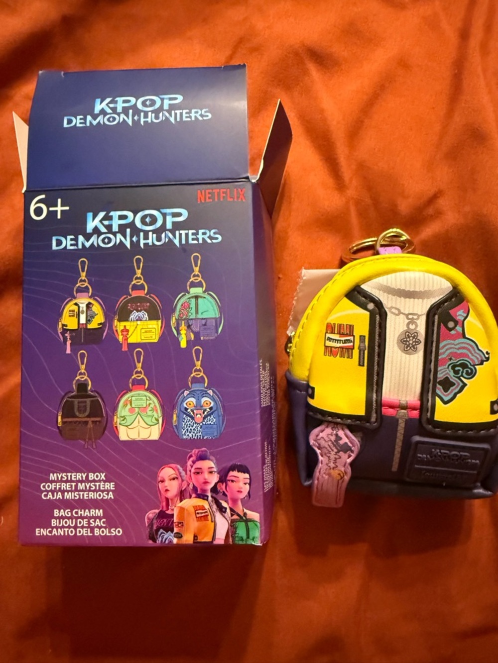 K-POP Demon Hunters Yellow Mini Backpack Bag Charm by Netflix- Rumi